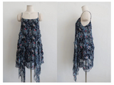 GHOST BLOOM FLOWER CHIFFON FRILL DRESS
