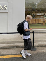 Pintuck Twill Bermuda Pants 3C