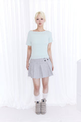 ONE-SHOULDER SEAM DETAIL SHORT-SLEEVE TEE 