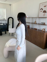 Dear Peach Touch Golji Strap Long Sleeve Top (3 colors)