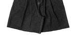 Tokti Cut-off Pintuck Denim Bermuda Shorts