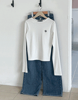 STITCH ROUND LONG SLEEVE T-SHIRT