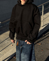 Urban crop high-neck fleece hoodie