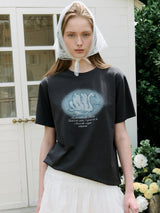 スワングラフィックTシャツ チャコール