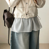 Rion dot chiffon layered wrap skirt