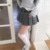 フェアダブルプリーツミニskベルトセット
