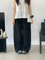 カブリ バルーンボタンワイドパンツ