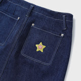 Sky Blue C Patch medium Blue Denim Mini Skirt [For women]