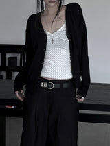 minimal basic knit cardigan (2color)