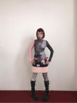 OurHappy Original cat print grey top