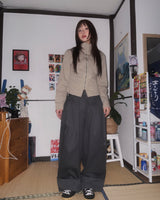 (2color) High-Neck Cut-Off Cotton Jacket