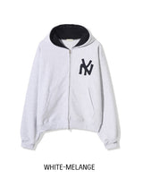 NY Applique Crop Hood Zip-Up