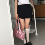 Pyusha nylon track 3-quarter shorts pants