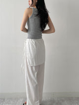 Geeks Wrap Nylon Wide Pants