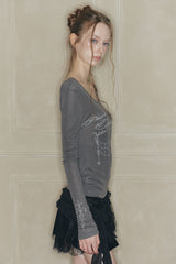 DUSK GRAPHIC TEE charcoal