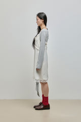 Silky Lace Bustier Dress_Ivory