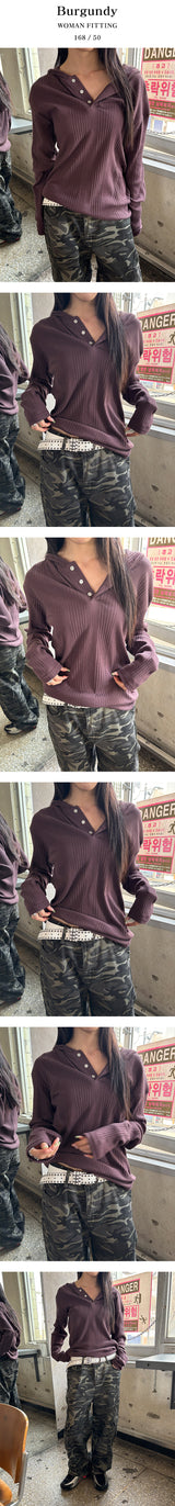 [Unisex] リラックスゴルギフードスリーブス(4color)
