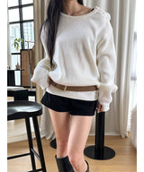 [Unisex] Shoulder button knit(4color)