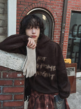 Flow Lettering Brush Hood Knit