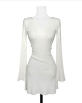 milktea bell flare knit ops