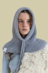 KNIT BALACLAVA IN STONEBLUE WING