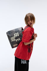 Weekend warrior typography printing tote-bag (Charcoal)