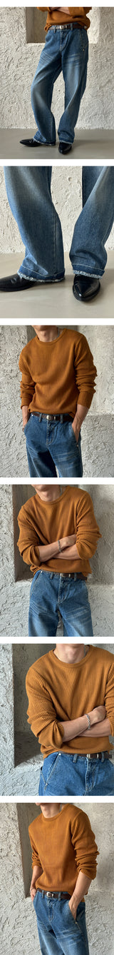 [F/W Golgi wool round neck knit(4color)