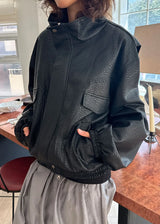 BOMBER LEATHER JACKET