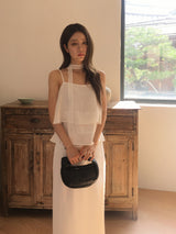 Fairy tie frill blouse