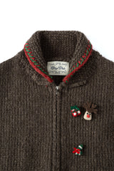 Winter Charm Zip-up Jacket [Brown]