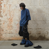RELABEL 24SS ‘Track Crossing’ 取り外し可能マルチフォームスエードデニムパッチワークシルエットワークパンツ