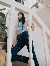 スマイルブーツカットパンツ navy