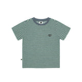 (Women) Rainbow Stripe Short-Sleeved T-shirt【GREEN】