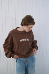 Wtsm logo sweatshirt_brown