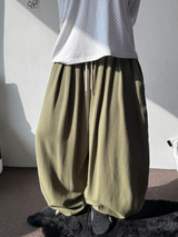 リンリンリネンリネンバルーンピンタックロングパンツ4カラー