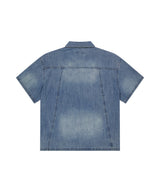 DENIM STUD HALF SHIRT