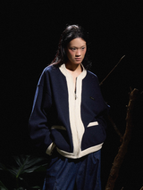 24AW クリサリスサイレンスパッチワークカーディガンジップセーター
