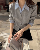 Jins Shirt Layered Knitwear