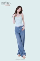 Mint lemon layered sleeveless t-shirt