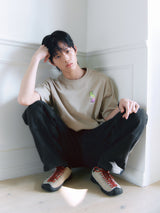 スマイリングキャットTシャツ_サンドベージュ