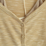 String wrap button short sleeve cardigan top 231216035