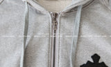 [UNISEX] Chrome Patch オーバーサイズフィット フード付きジップアップジャケット