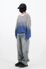ジッパーダイアゴナルポイントデニム