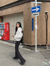 [MADE]ドットプリーツロングブーツカットパンツ