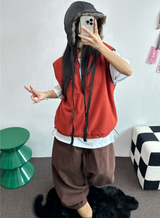 PEACH FLEECE🍑AMERICAN BIG OVER COTTON BALLOON PANTS 🤎💜🖤3COLOR