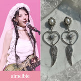 [QWER Piercing] Silver Angel Heart Piercing
