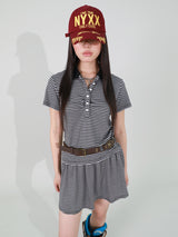 STRIPE COLLAR TEE (LIGHT PURPLE)