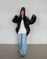 [UNISEX] Track Glossy Windbreaker Jersey Jacket