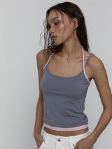 Layered Halter Top_Grey