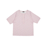 ベイビー フラワー ヘンリーネック Tシャツ